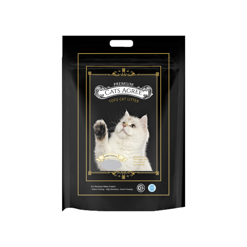 Cats Agree Premium Tofu Cat Litter - Bamboo Charcoal 2.8kg