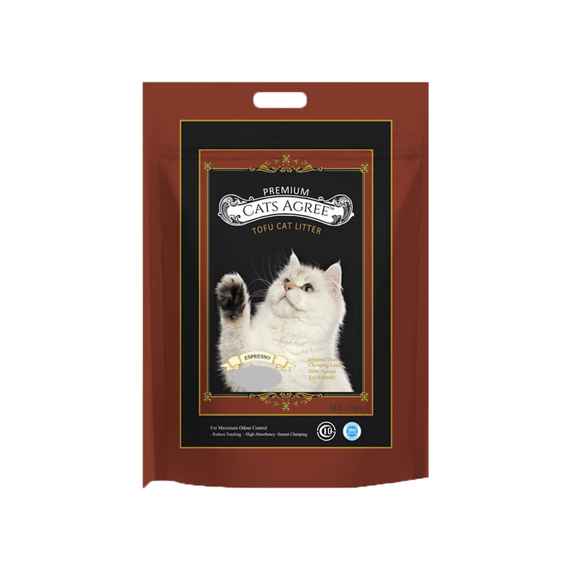 Cats Agree Premium Tofu Cat Litter - Espresso 2.8kg