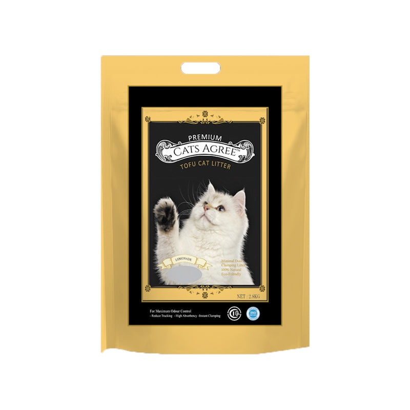 Cats Agree Premium Tofu Cat Litter - Lemonade 2.8kg