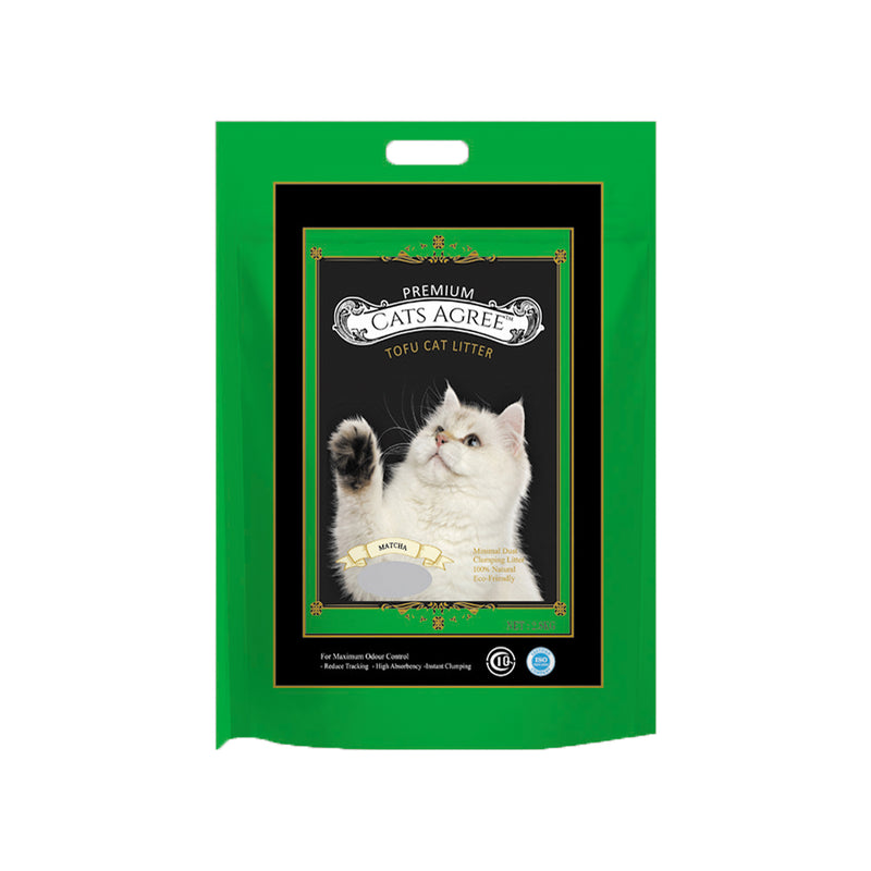 Cats Agree Premium Tofu Cat Litter - Matcha 2.8kg