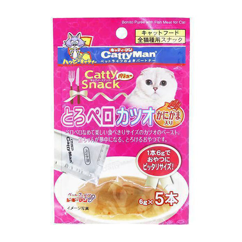 CattyMan Bonito Puree with Fish Meat for Cat 6g x 5