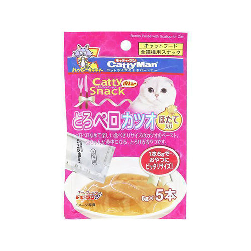 CattyMan Bonito Puree with Scallop for Cat 6g x 5