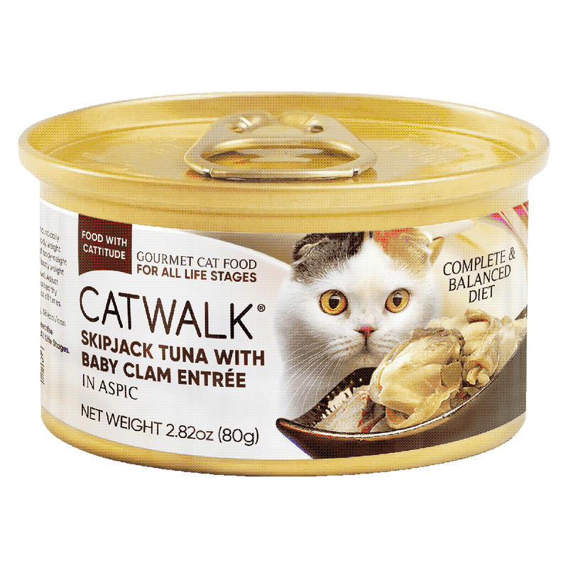 Catwalk Cat Skipjack Tuna with Baby Clam Entree in Aspic 80g