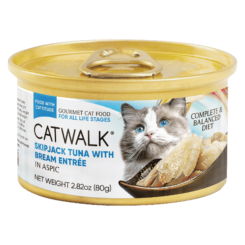 Catwalk Cat Skipjack Tuna with Bream Entree in Aspic 80g