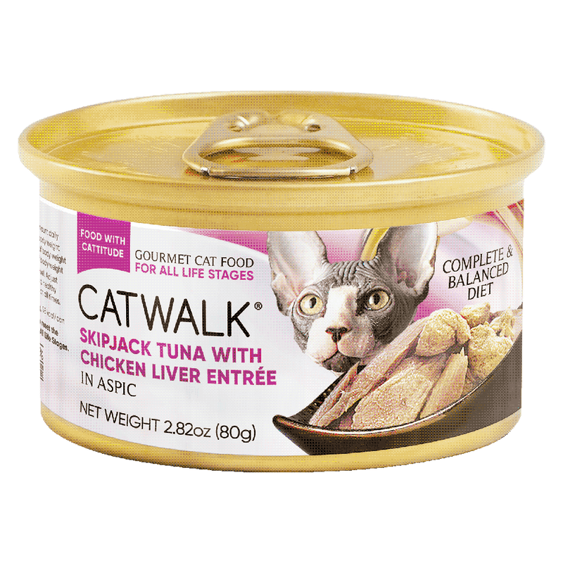 Catwalk Cat Skipjack Tuna with Chicken Liver Entree in Aspic 80g