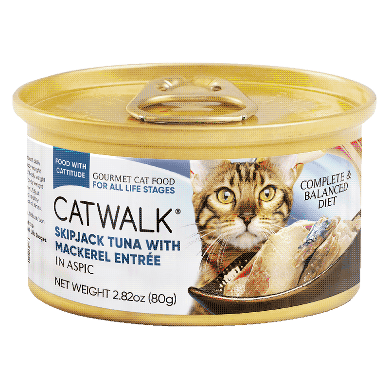 Catwalk Cat Skipjack Tuna with Mackerel Entree in Aspic 80g