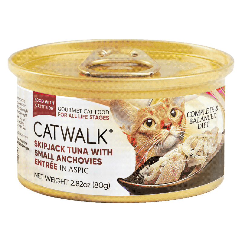 Catwalk Cat Skipjack Tuna with Small Anchovies Entree in Aspic 80g