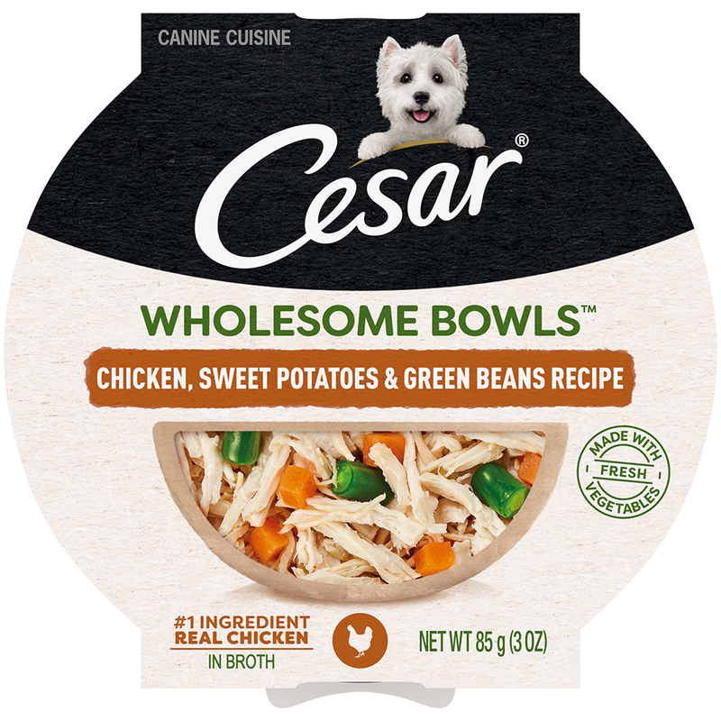 Cesar Wholesome Bowls Chicken, Sweet Potatoes & Green Beans Recipe 85g