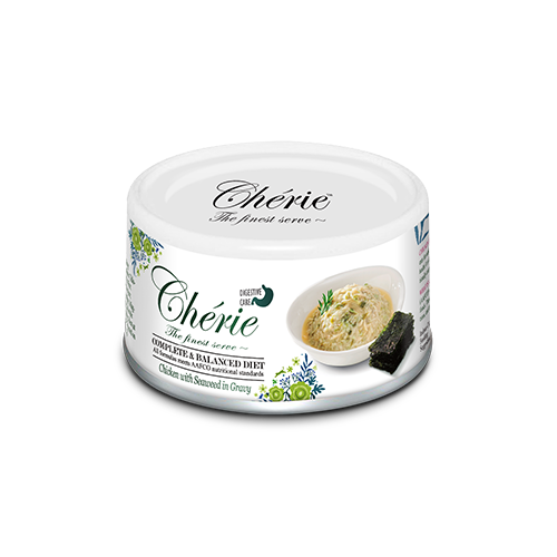 Cherie Cat Digestive Care - Chicken with Seaweed in Gravy 80g