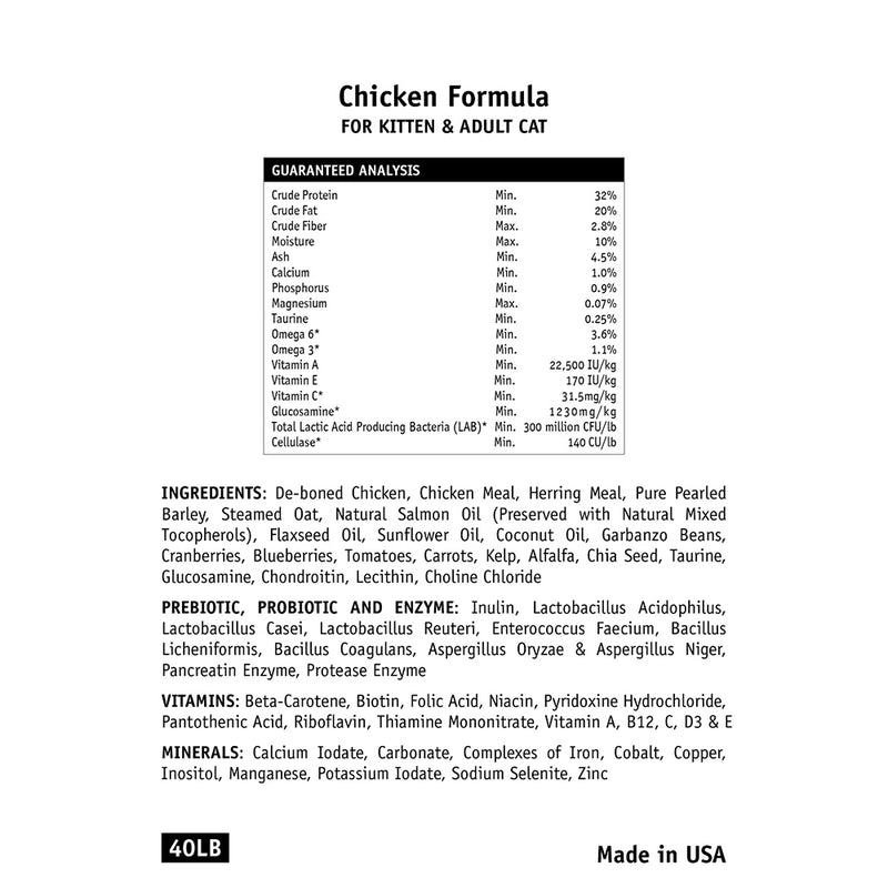 Chicken Formula for Kitten & Adult Cat 40lb