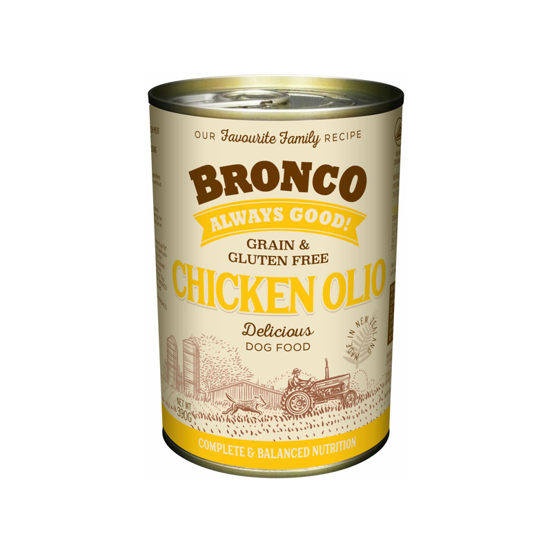 Bronco Dog Chicken Olio 390g