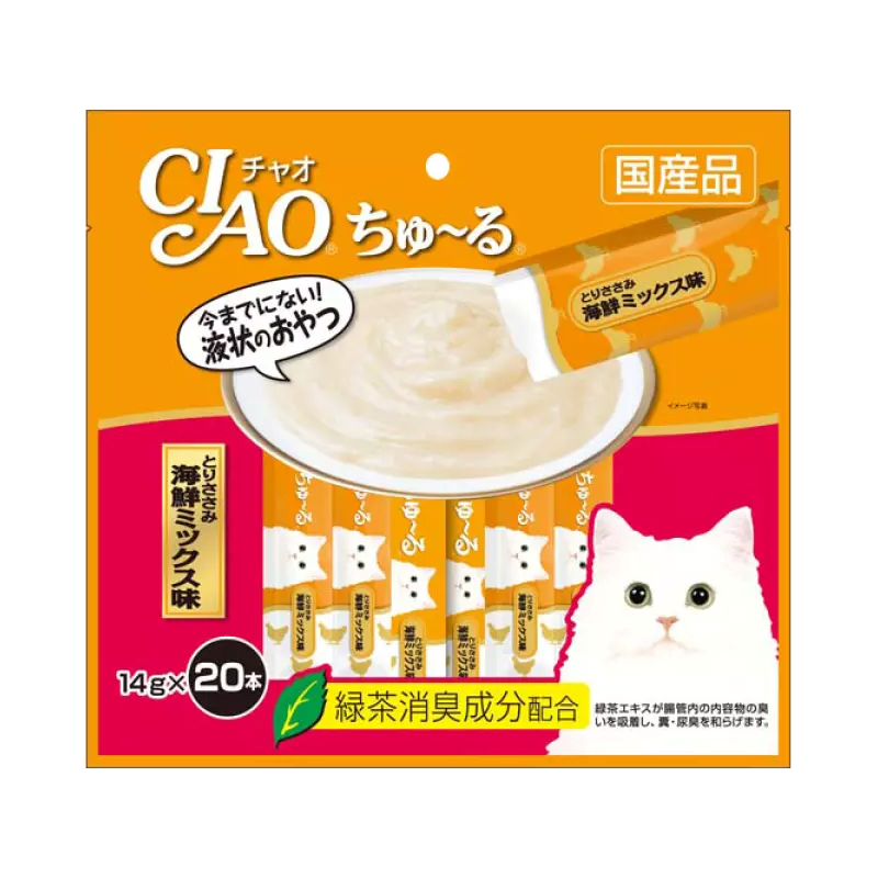 Ciao Cat Churu Chicken Fillet Seafood 280g (14g x 20) (SC-128)