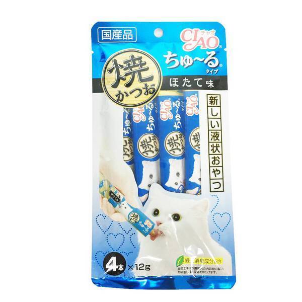 Ciao Cat Treat Grilled Tuna Scallop Flavor 48g 4pcs (4R-105)