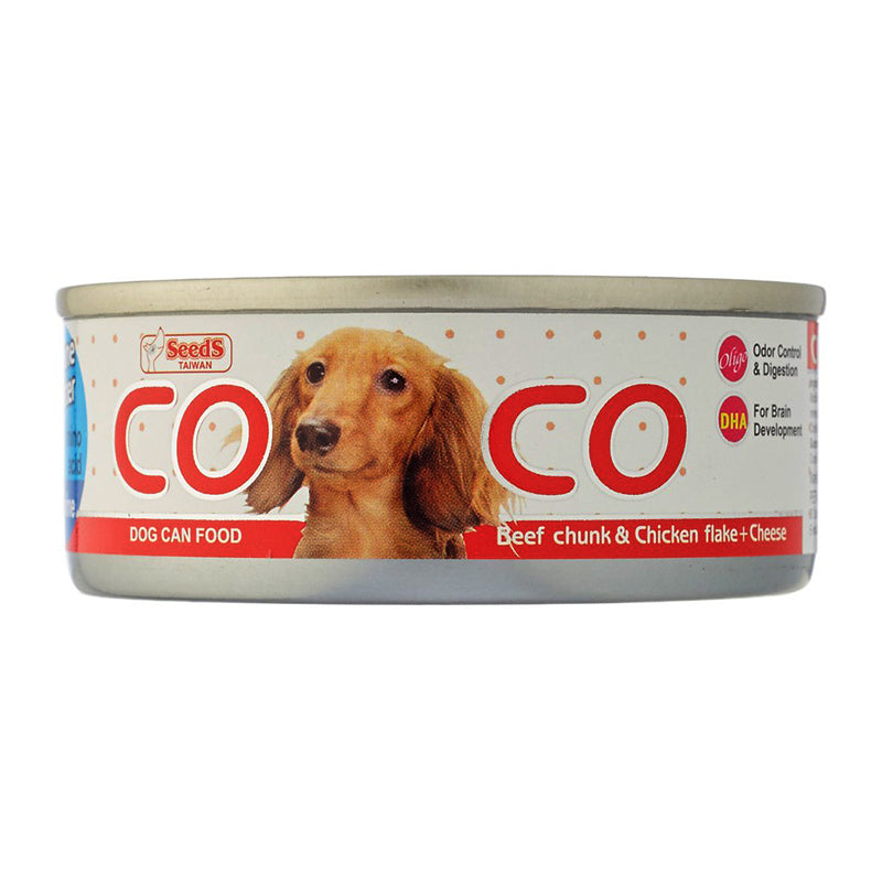 Coco Dog Beef Chunk & Chicken Flakes with Cheese 80g