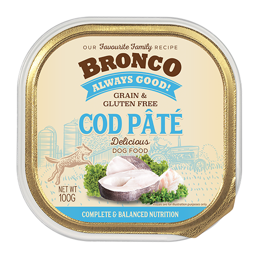 Bronco Dog Cod Pate 100g