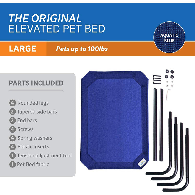 Coolaroo Dog Bed Aquatic Blue L 130cm x 80cm x 20cm