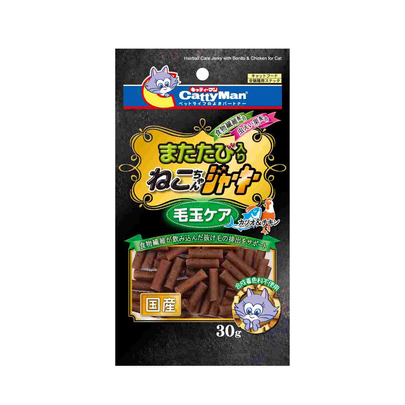 CattyMan Hairball Care Jerky with Bonito & Chicken 30g