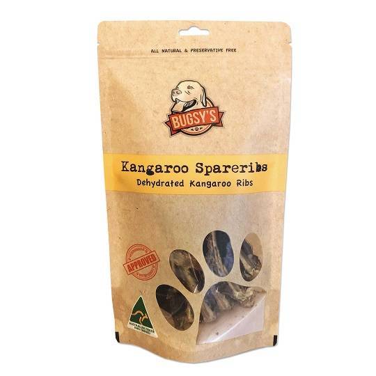 Bugsy's Dog Dehydrated Kangaroo Spare Ribs 100g