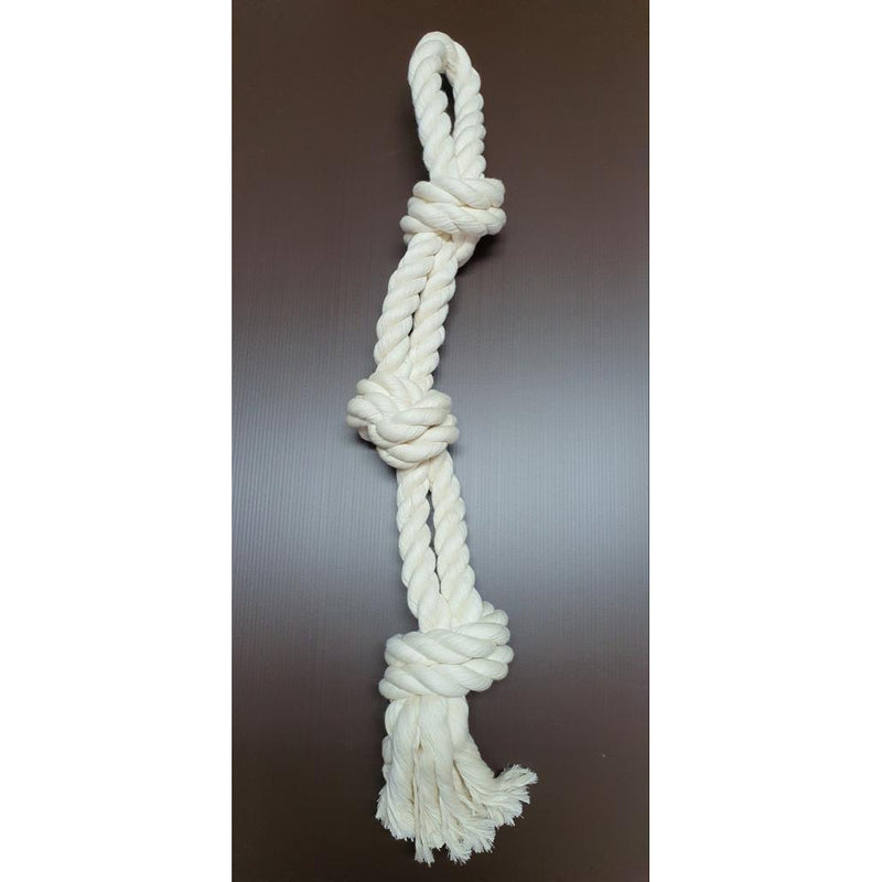 Dexpex Dog Rope Toys White 3knots 30mm + 30mm x 24"