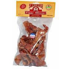 Smokehouse Dog Treats Piggy Silvers Pork Ear 20pcs