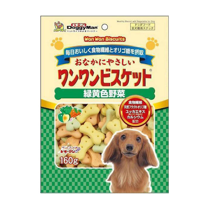 Doggyman Wanwan Green & Yellow Vegetable Biscuit 160g