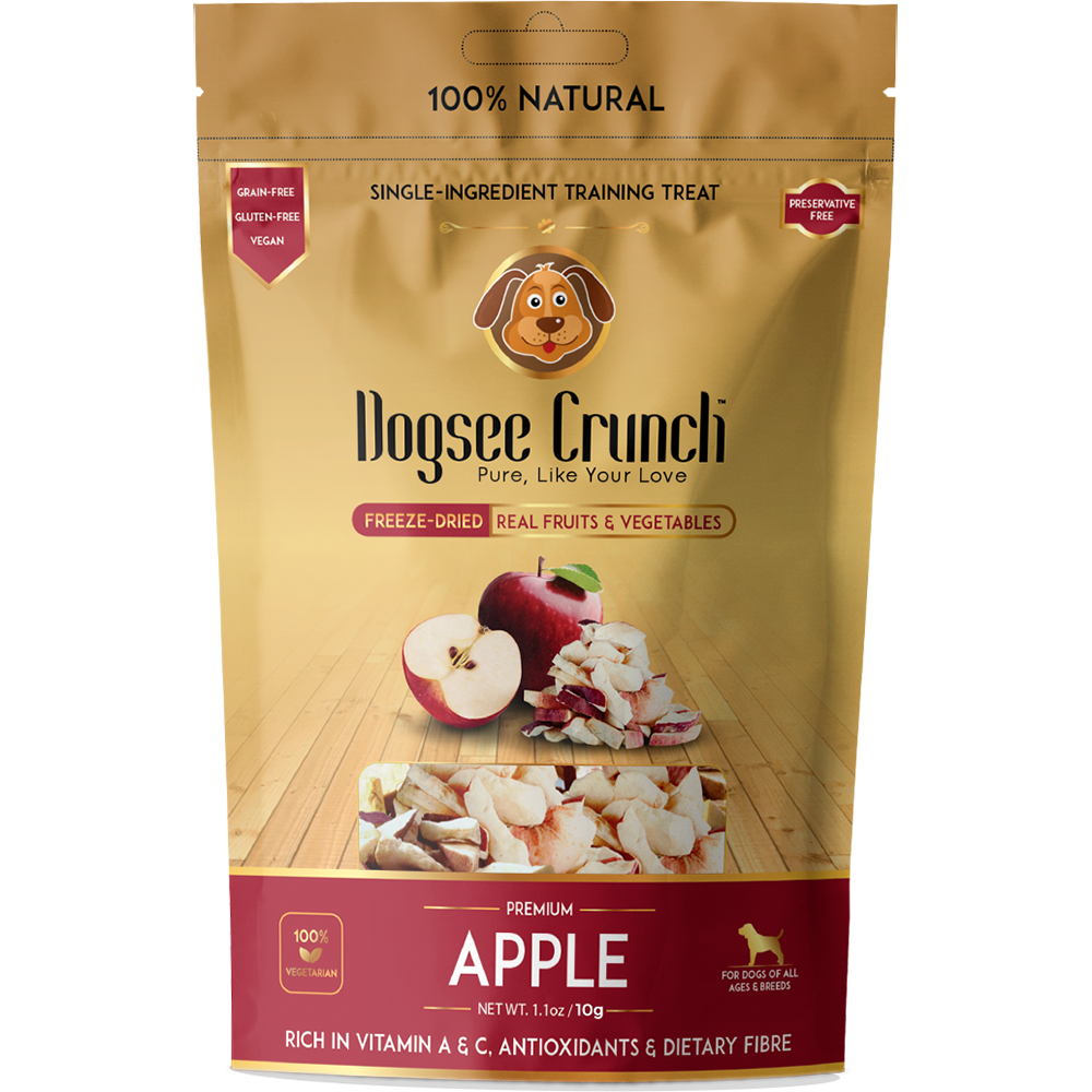 Dogsee Dog Crunch SingleIngredient Training Treat FreezeDried Apple