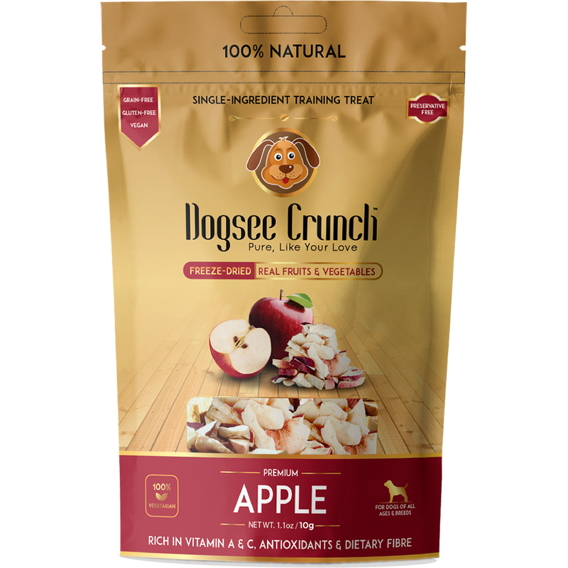 Dogsee Dog Crunch Single-Ingredient Training Treat Freeze-Dried Apple 10g