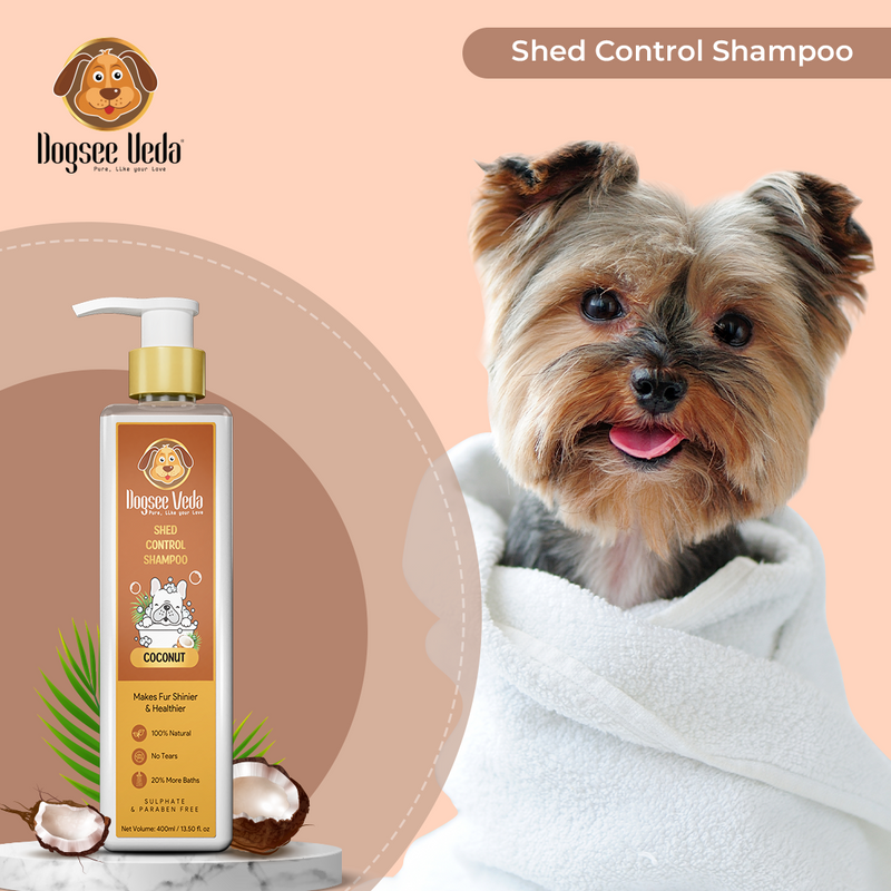 Dogsee Dog Veda Shed Control Shampoo Coconut 400ml