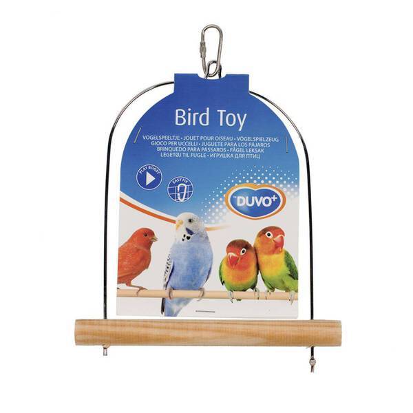 Duvo Birdtoy Wooden Bird Swing