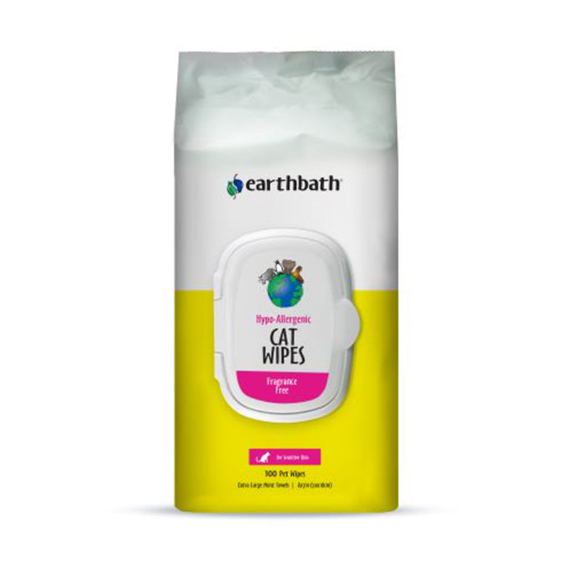 Earthbath Cat Wipes Hypo-Allergenic & Fragrance Free 100sheets