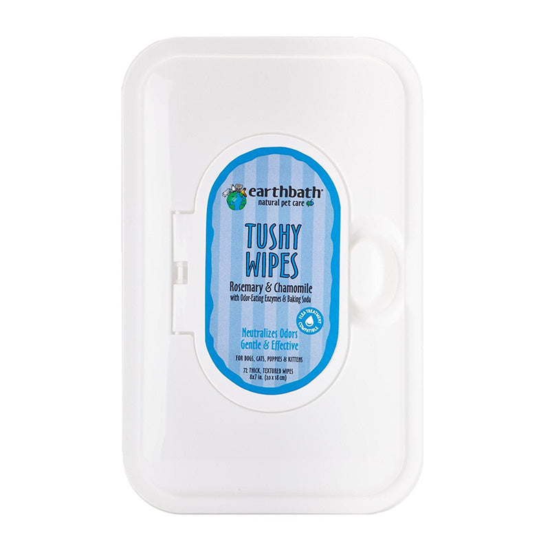 Earthbath Dog & Cat Tushy Wipes 72sheets