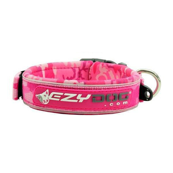 EzyDog Neoprene Classic Collar Pink Camouflage Large
