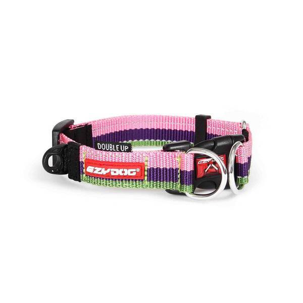 EzyDog Double Up Collar Bubblegum Large