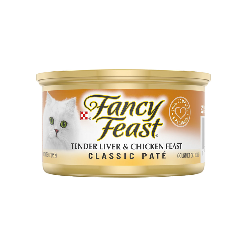 *DONATION TO CATS OF MARINE TERRACE* Fancy Feast Classic Tender Liver and Chicken Feast 85g x 24cans