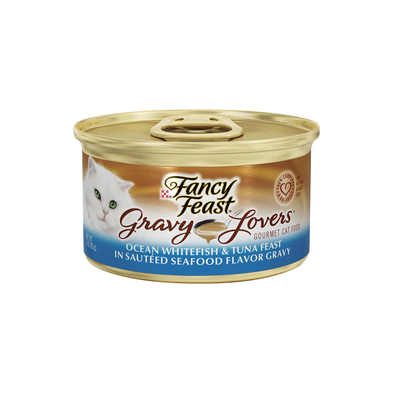 Fancy Feast Gravy Lovers Ocean Whitefish and Tuna Feast 85g