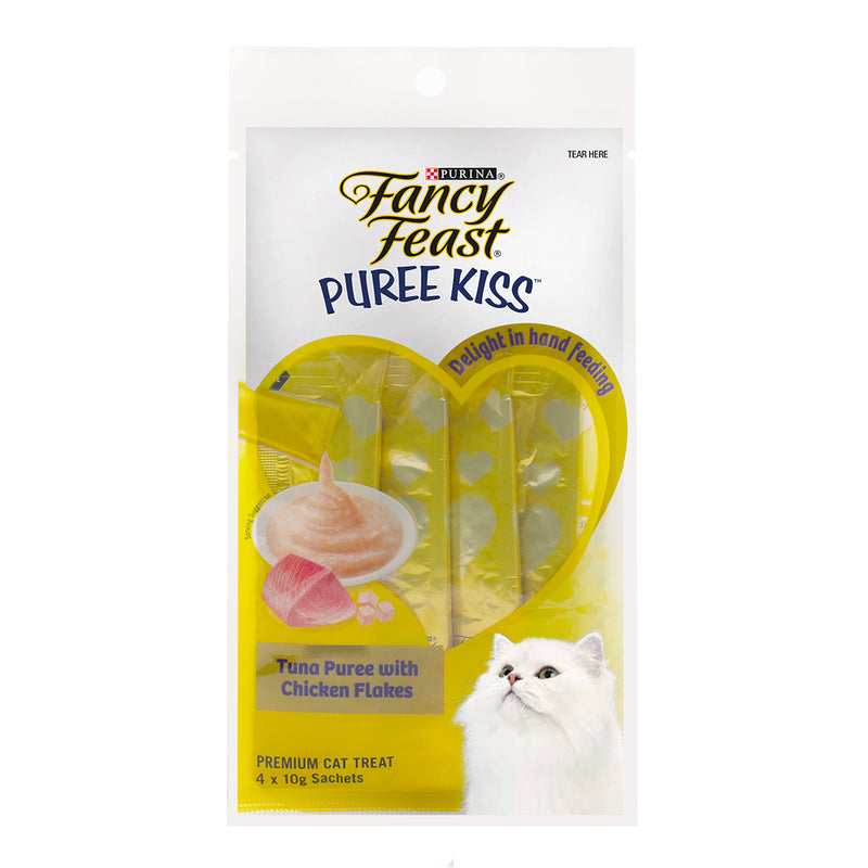 Fancy Feast Puree Kiss Tuna Puree with Chicken Flakes 10g x 4
