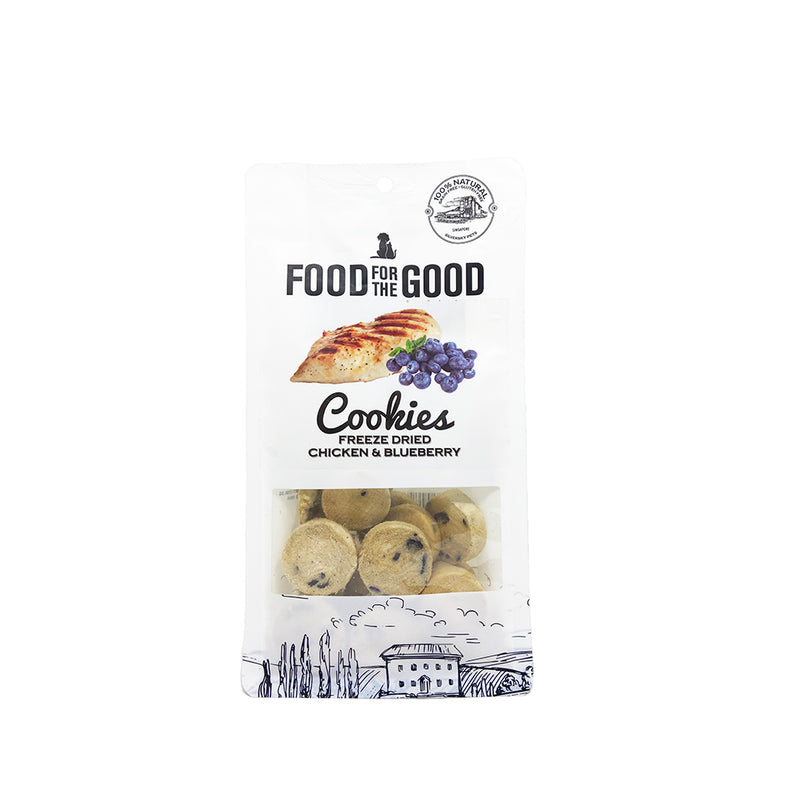 Food For The Good Dog & Cat Treats Freeze Dried Chicken & Blueberry 70g