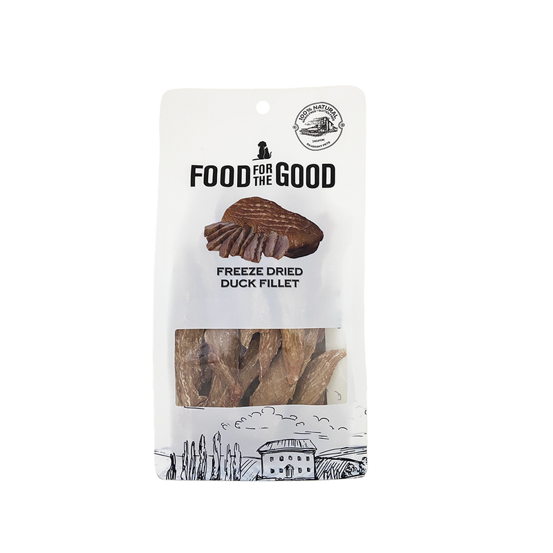 Food For The Good Dog & Cat Treats Freeze Dried Duck Fillet 100g
