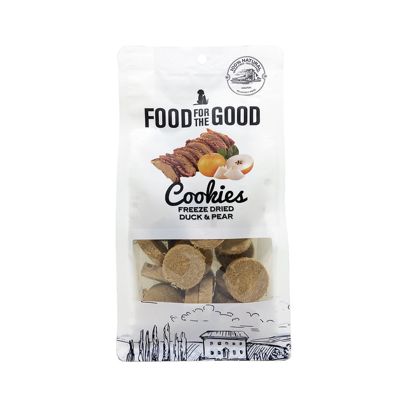 Food For The Good Dog & Cat Treats Freeze Dried Duck & Pear Cookies 70g