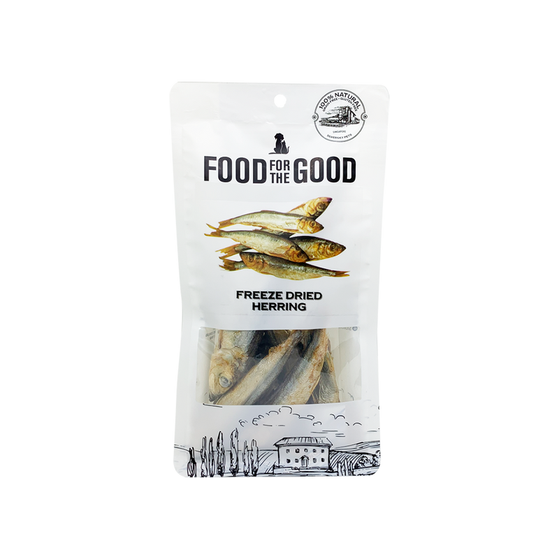 Food For The Good Dog & Cat Treats Freeze Dried Herring 50g