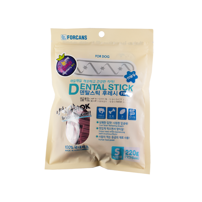 Forcans Dog Dental Stick Fresh With Blueberry Small 220g