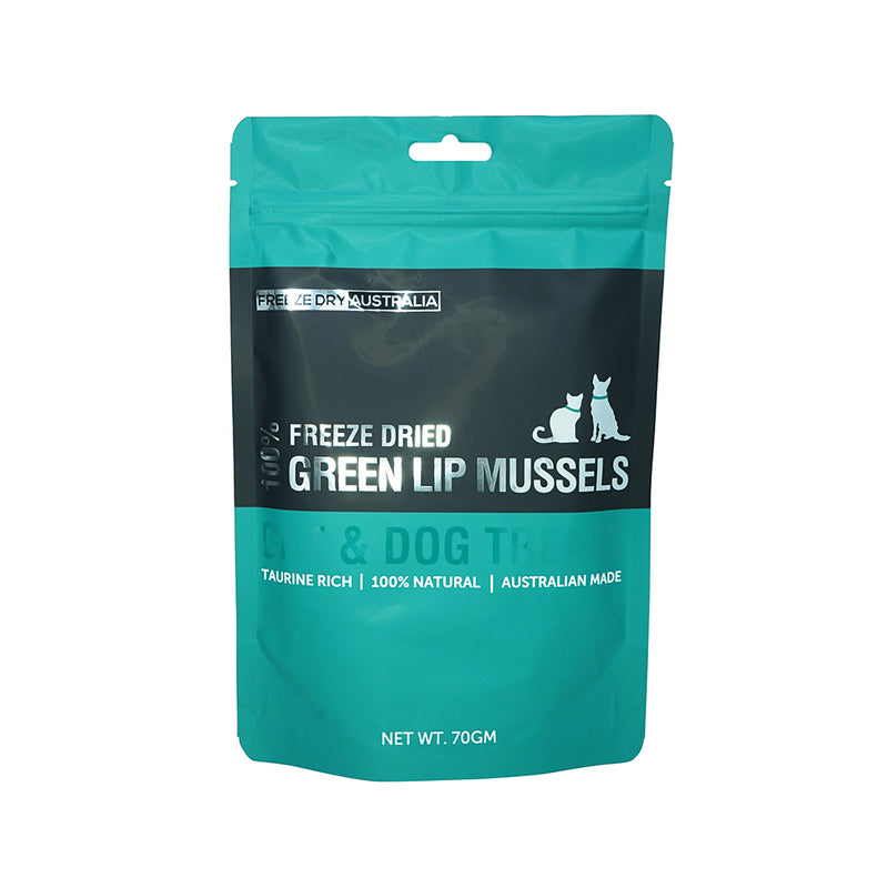 Freeze Dry Australia Cat & Dog 100% Whole Green Lip Mussels 70g