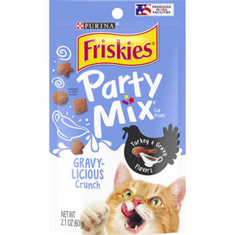 Friskies Partymix Crunch Gravy-liscious Turkey & Gravy 60g