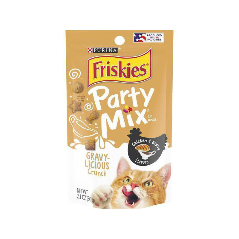 Friskies Partymix Crunch Gravy-liscious Chicken & Gravy 60g