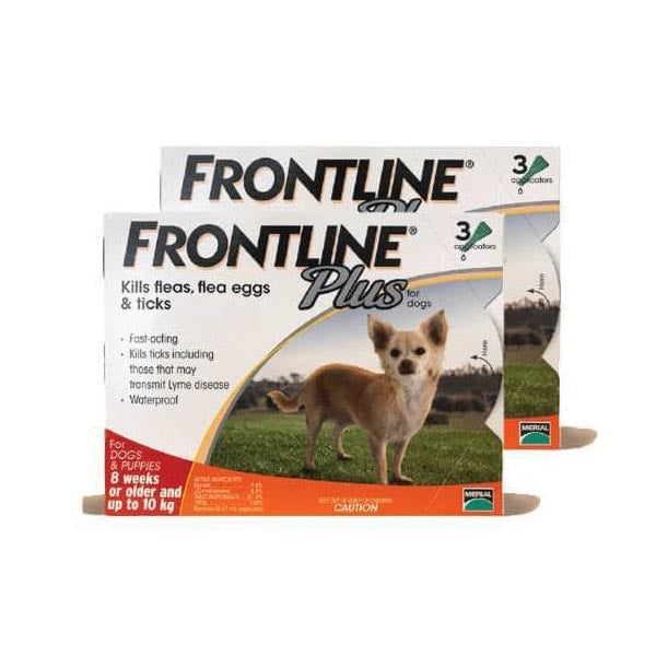 Frontline Plus Spot-On for Dogs up to 10kg - 3pcs