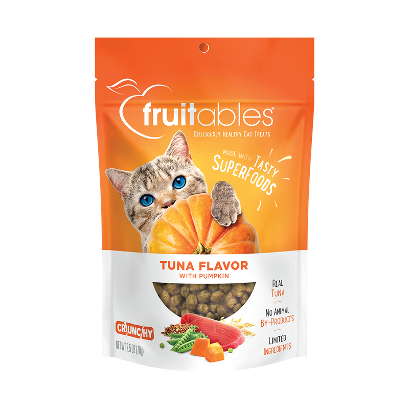 Fruitables Cat Treats Crunchy Tasty Superfoods Tuna with Pumpkin 2.5oz