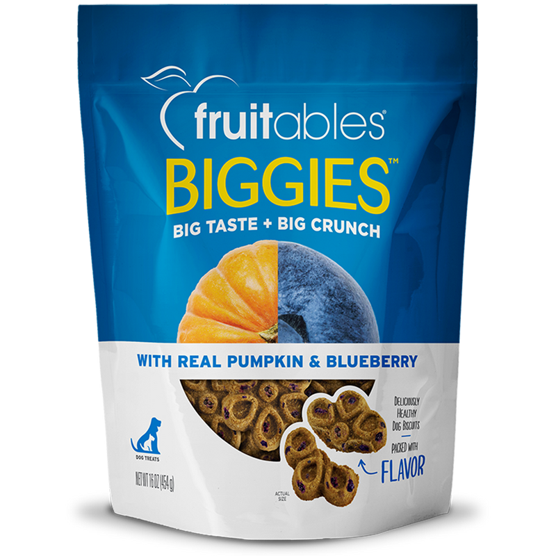 Fruitables Dog Treats Biggies Pumpkin & Blueberry 16oz