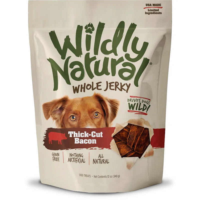 Fruitables Wildly Natural Dog Treats Whole Jerky Thick-Cut Bacon 5oz