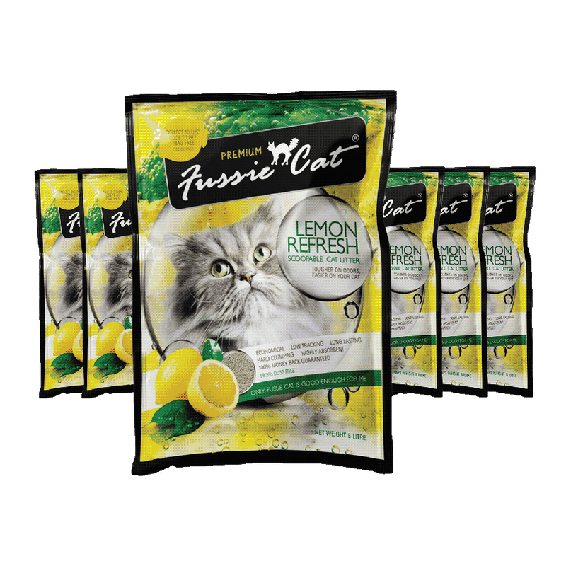 Fussie Cat Bentonite Litter Lemon Refresh 10L