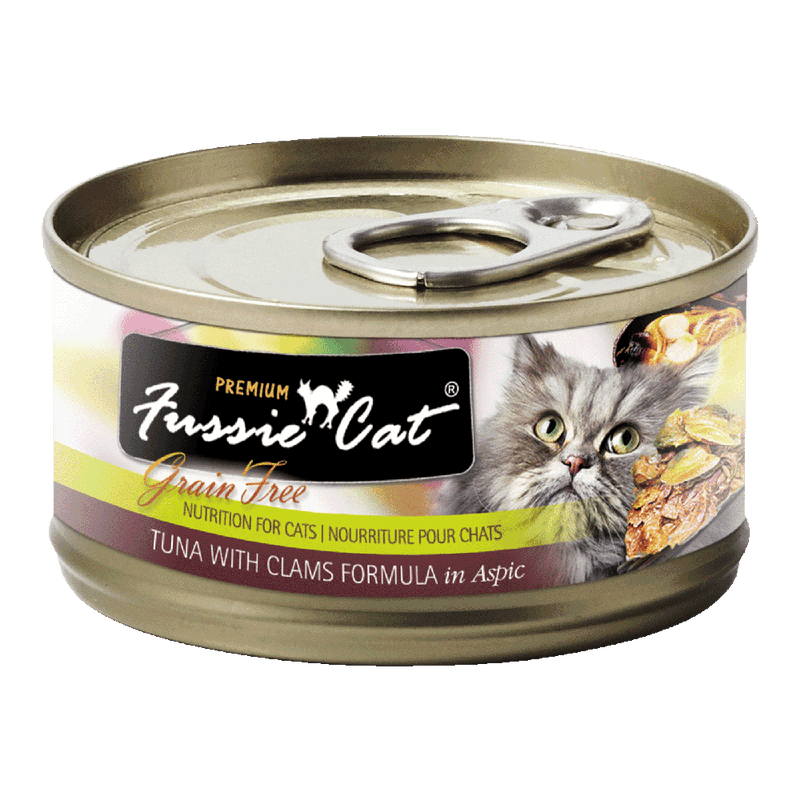Fussie Cat Black Label Tuna with Clams in Aspic 80g
